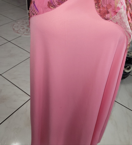 Elegant Pink Floral Maxi Dress Size # S - Picture 12 of 14